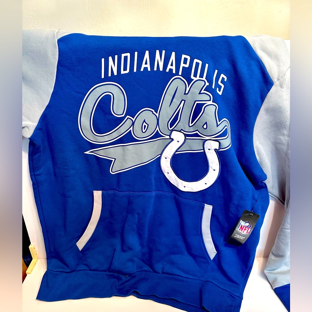 NFL NWT INDIANAPOLIS COLTS GRAPHIC LOGO SWEATSHIRT, XL